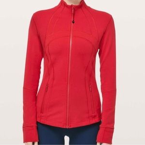 Lululemon Red Define Jacket, size 6, Luon fabric
